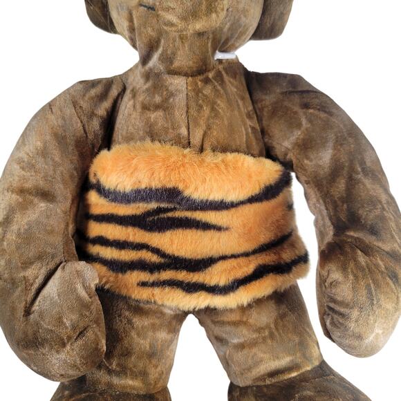 Chosun Caveman Troll Plush 16" Yellow Hair Tiger Print Outfit Stuffed Toy VTG - Picture 6 of 13